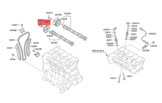 Valvola OCV auto Hyundai Kia valvola controllo carburante 24355-03HA0 Ioniq Elantra Niro